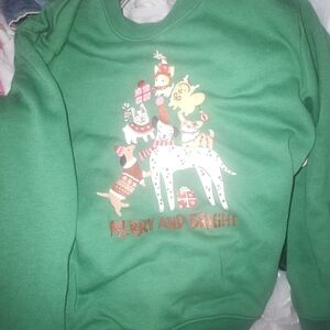 Green Kids Holiday Sweatshirt